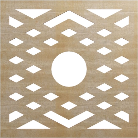 Ekena Millwork Chevron Wood Fretwork Pierced Ceiling Medallion, Hickory, 22"OD x 5 3/4"ID x 1/4"T CMWP22X22X0250CHHI